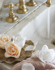 Coffret de 12 roses de savon roses et blanches - Parfum rose
