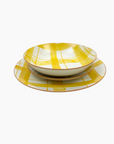 ASSIETTE PLATE ECOSSAIS - YELLOW