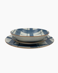 ASSIETTE CREUSE ECOSSAIS - BLUE