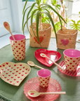 Assiette Plate - Impr. Coeurs Rouges
