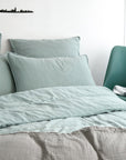HOUSSE DE COUETTE DILI EN COTON 140 X 200 - CELADON