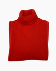 PULL ROULE EPAIS CACHEMIRE - CHILI
