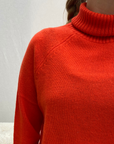 PULL ROULE EPAIS CACHEMIRE - CHILI
