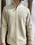 GILET FULL ZIP JAUGE 7 (H) - 69029 ECRU