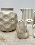 Vase ceramic Poisson pm sable L8,2 P5 H12cm