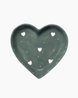 Vide poche coeur vert foncé L15,2 P15 H3cm