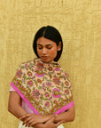 GRAND FOULARD THEODORA - ROSE