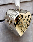 Coeur de parfum solide Argent Satin - Fève Tonka