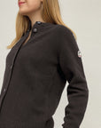 CARDIGAN COL ROND 7 BOUTONS -NOIR