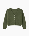 Cardigan Kaki en Mohair