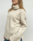 PULL COL ROULE FEMME REF. PH V18 (F) - 69029 ECRU