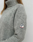 PULL COL ROULE FEMME REF. PH V18 (F) - 64433 GRIS CLAIR