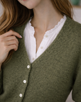 Cardigan Kaki en Mohair