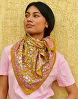GRAND FOULARD CALYPSO - CARAMEL