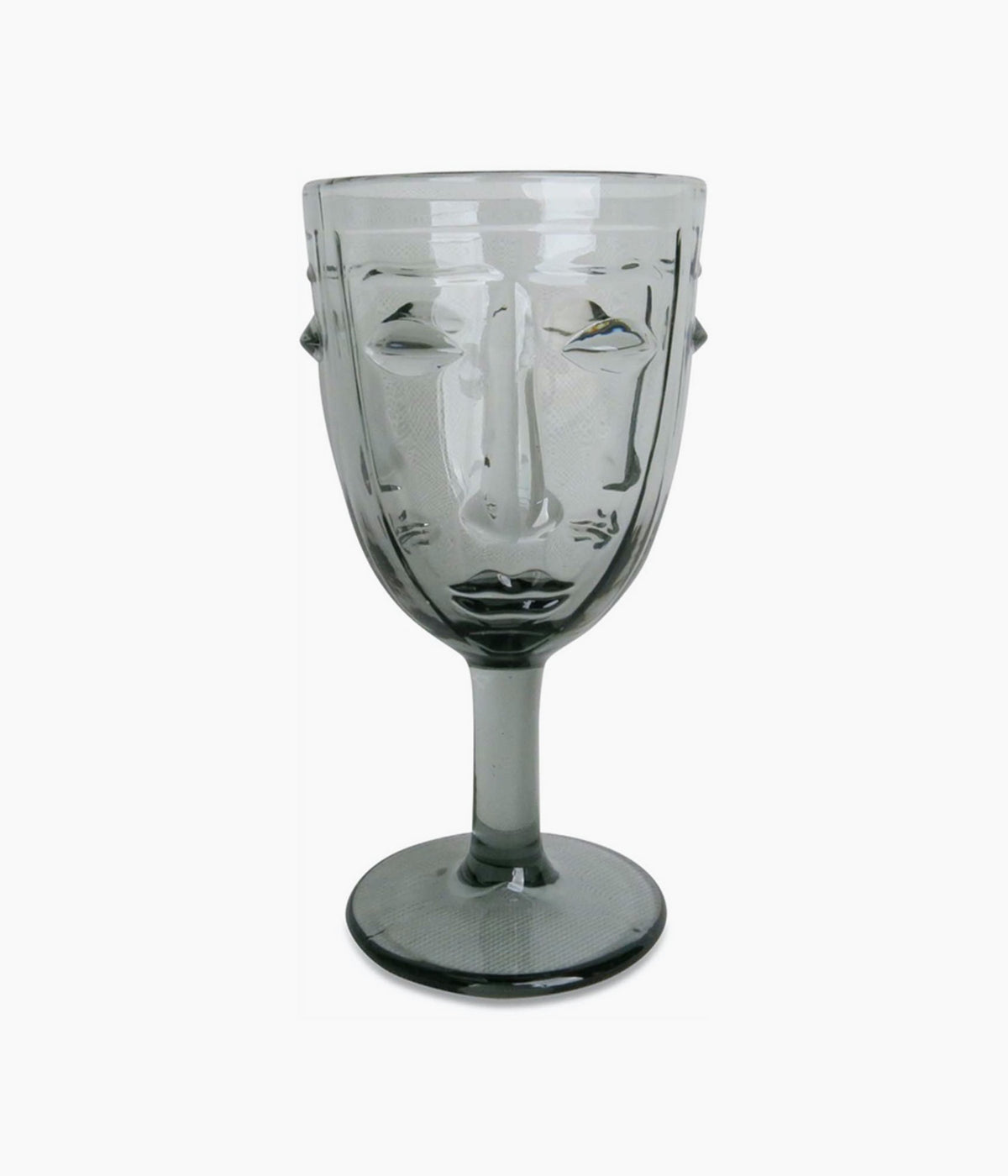 VERRE A PIED VISAGE GRIS 8 x 16.5