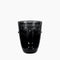 Verre gobelet visage noir D8 H10cm