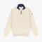 PULL COL MONTANT ZIP - BLANC C2340 / C64167 MARINE