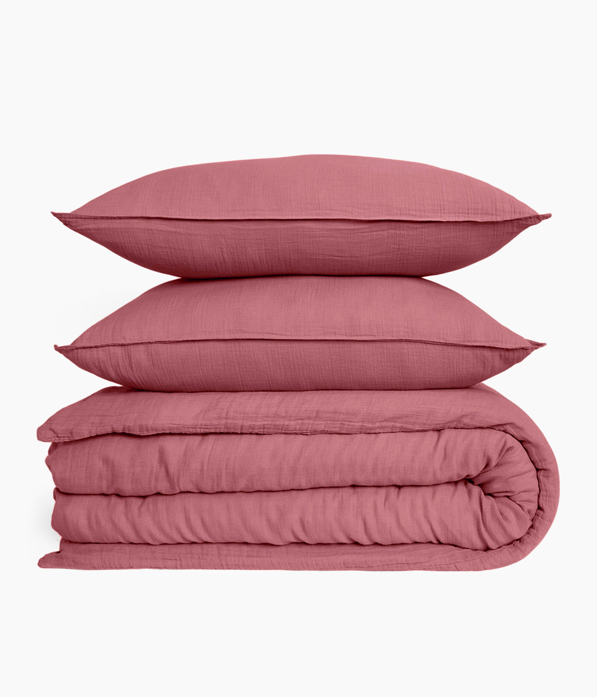 HOUSSE DE COUETTE EN COTON 140 X 200 - BOIS DE ROSE