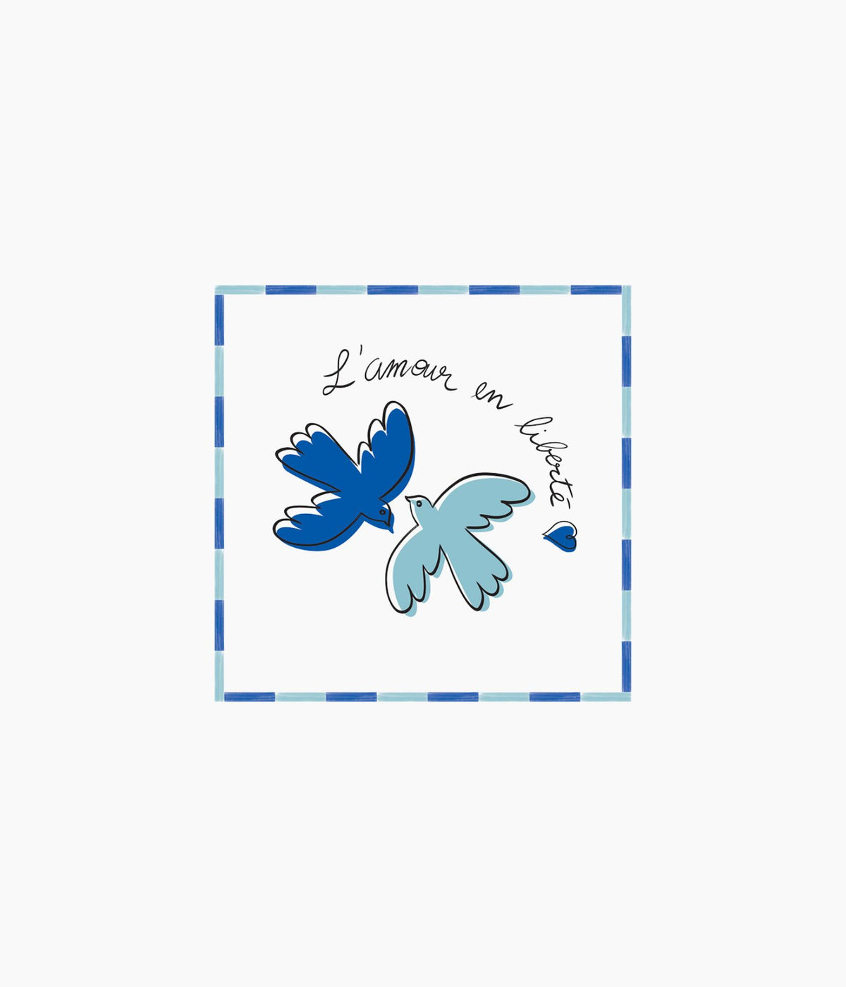 Serviette papier amour oiseau bleu x20