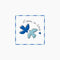 Serviette papier amour oiseau bleu x20