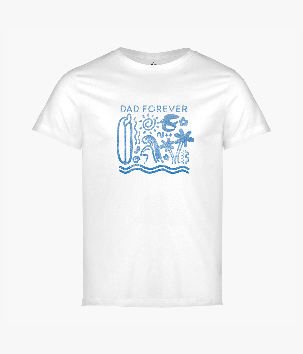 T-shirt Blanc Homme - Dad Forever Surf