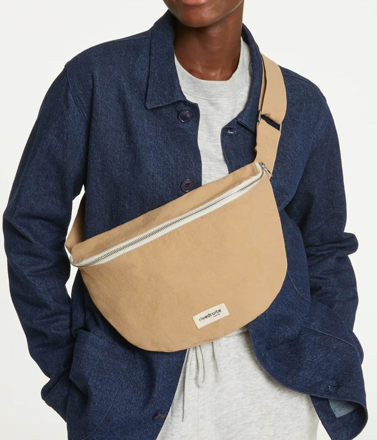 SAC BANANE CUSTINE BAG XL - BEIGE SAND