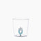 Verre nature alphabet O Fleur