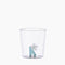 Verre nature alphabet K Fleur
