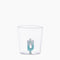 Verre nature alphabet D Fleur