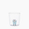 Verre nature alphabet W Fleur