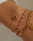 BRACELET DOUBLE LOVE-RUBIS