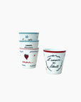 Set de 4 gobelets amour en liberté D6,3 H7,2cm