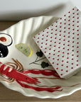Plat crustacé L34,5 P28,5 H5,6cm