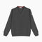 PULL COL V - Anthracite/Rouge