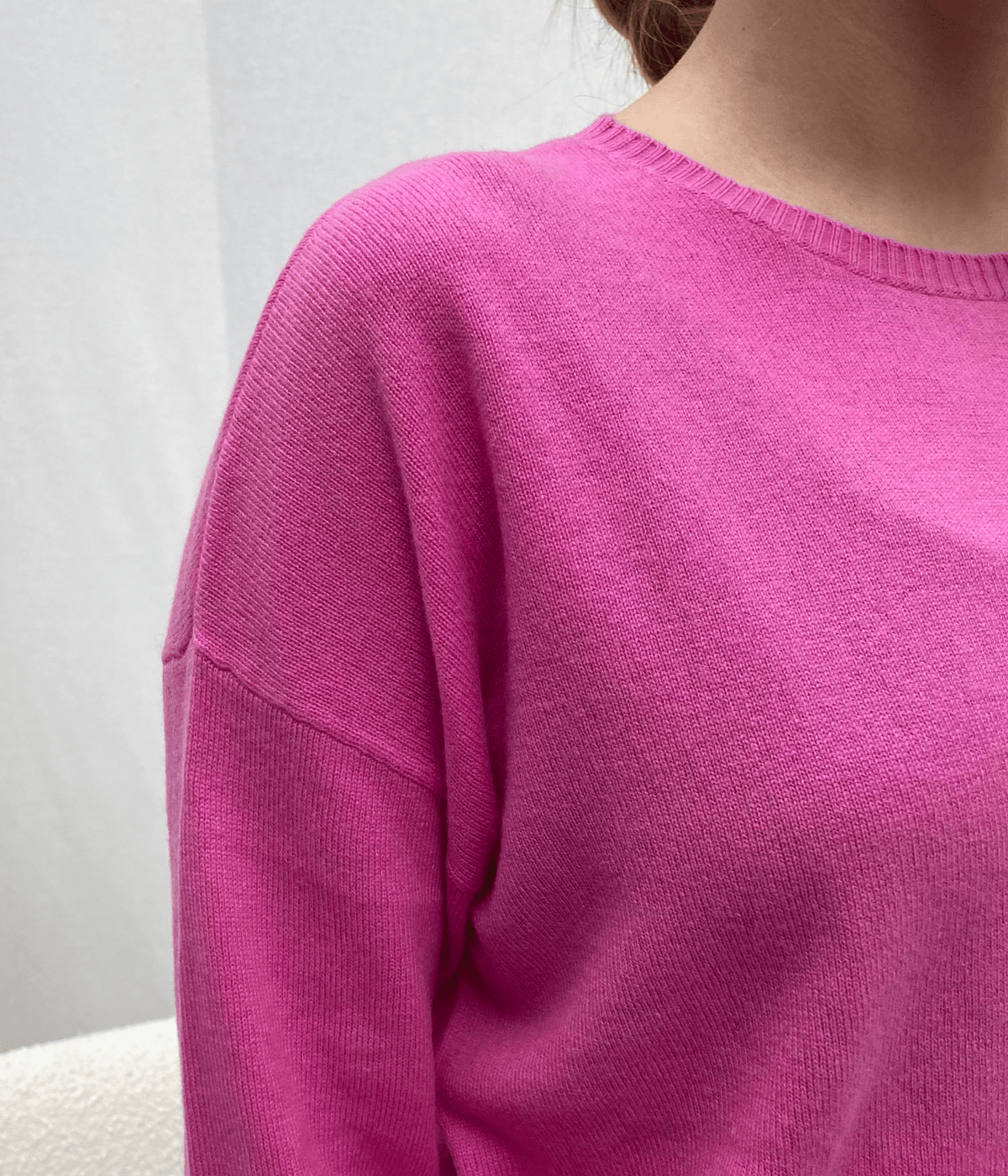 PULL COL ROND EPAIS - ROSE