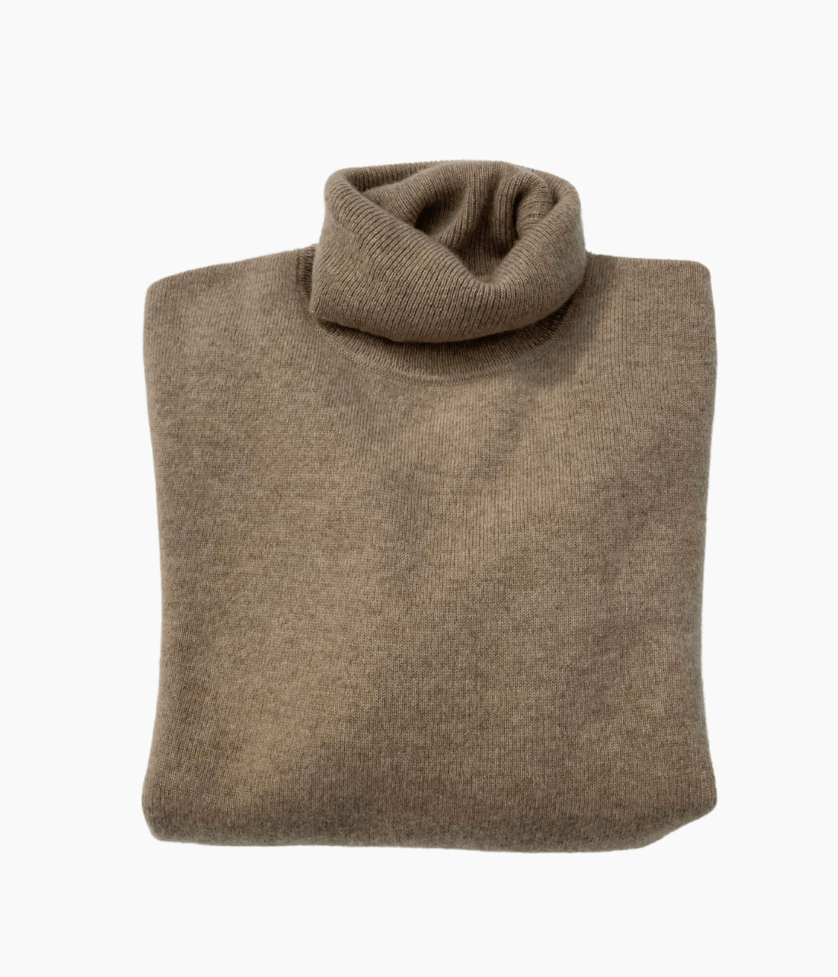 PULL COL ROULE FIN CACHEMIRE - NOISETTE