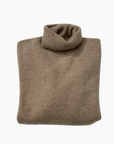 PULL COL ROULE FIN CACHEMIRE - NOISETTE