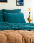 HOUSSE DE COUETTE DILI EN COTON 260 X 240 - BLEU PRUSSE