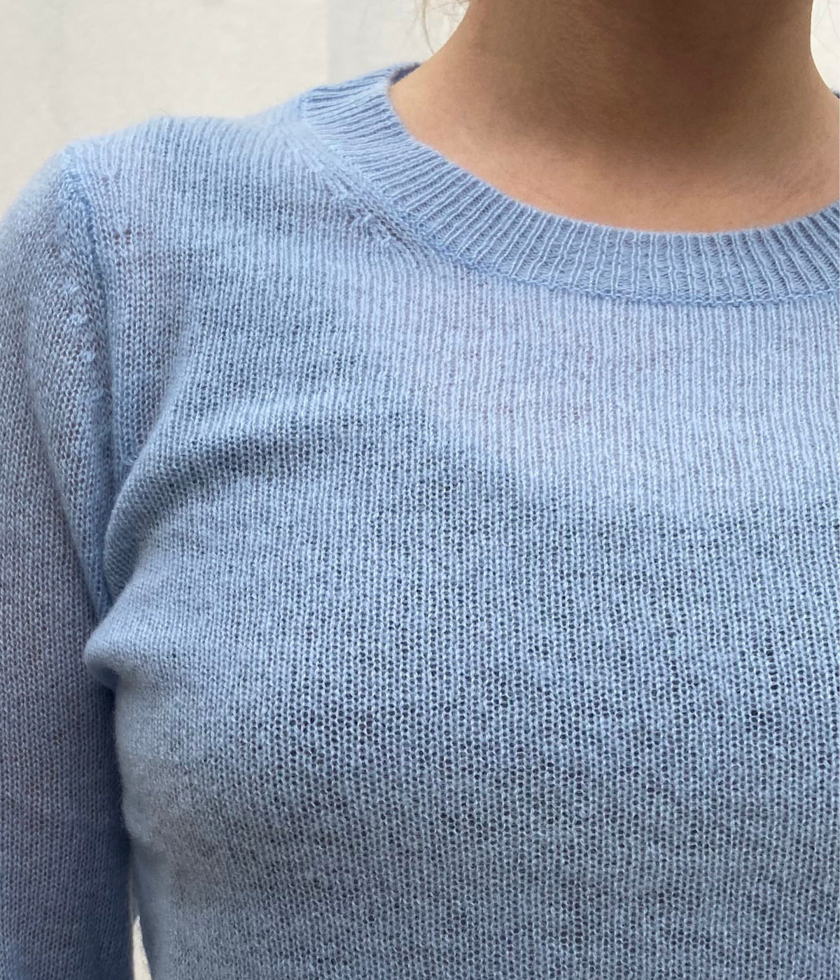 PULL COL ROND CACHEMIRE - LIGHT BLUE