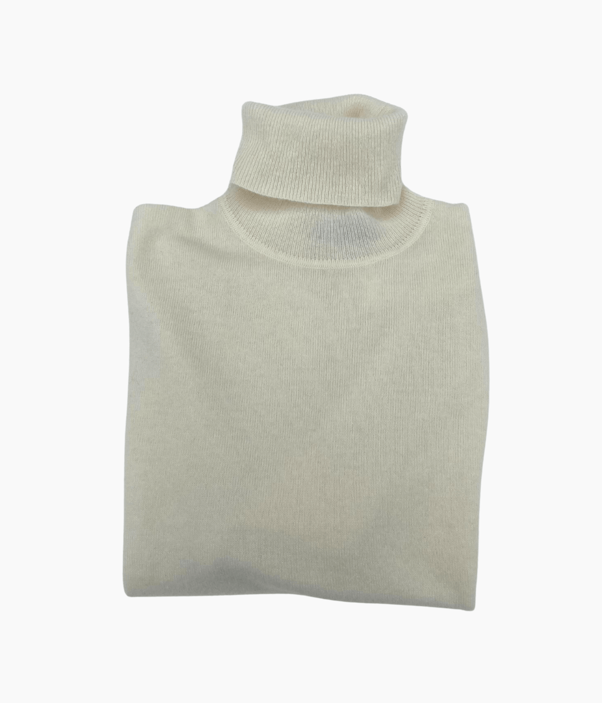 PULL COL ROULE FIN CACHEMIRE - CREME