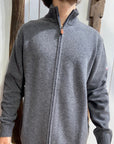 GILET FULL ZIP JAUGE 7 (H) - 64100 GRIS