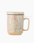 Yuma -  Tasse avec couvercle et passoire à thé - Nature - Ø8xH11,5 cm