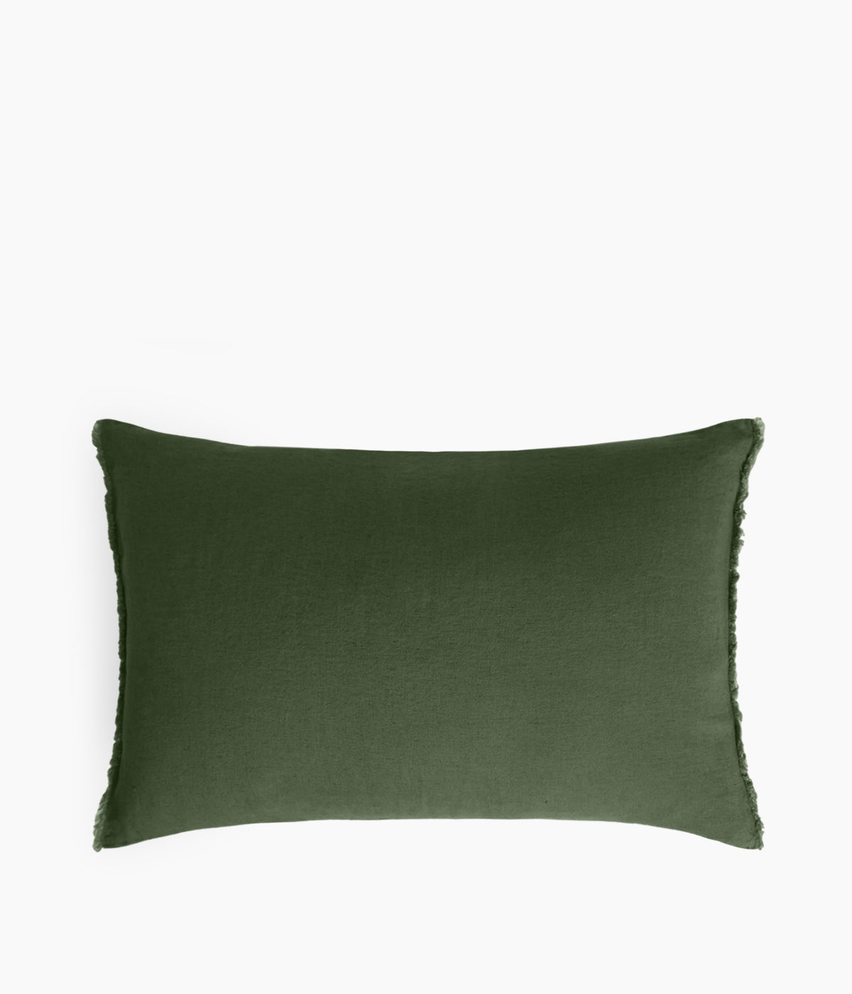 Housse de coussin 40 x 60 cm en Lin lavé - Kaki