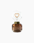 Lampe décorative Vaness coeur ambre à piles D8,4 H15,8cm