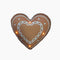 Coussin LED coeur marron 42x42cm