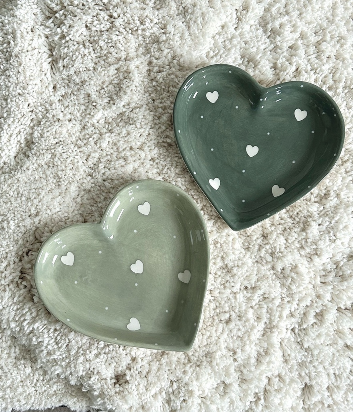 Vide poche coeur vert L15,2 P15 H3cm