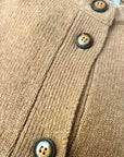 CARDIGAN COL ROND 7 BOUTONS -CAMEL