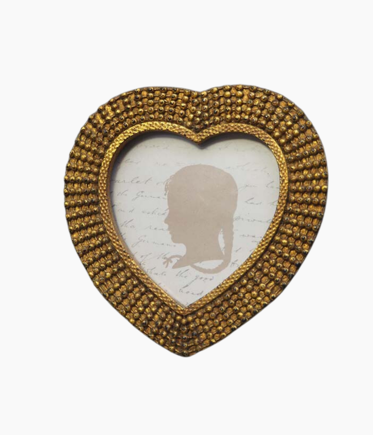 Petit porte photo coeur doré (7x7)