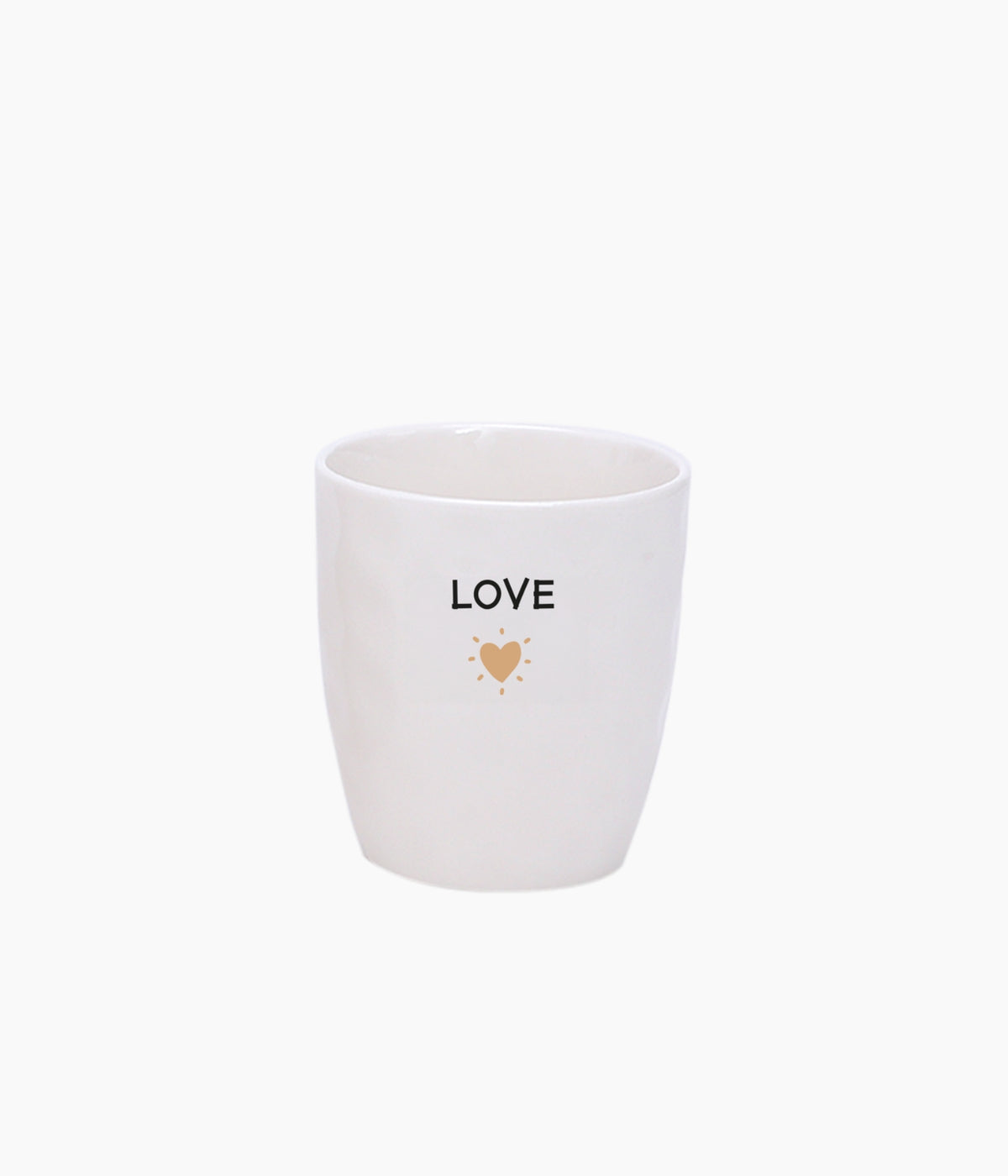 Gobelet message love doré D7,3 H8,2cm