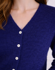 Cardigan Bleu Nuit en Mohair